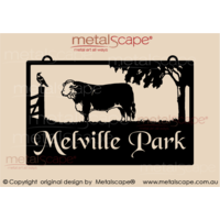 Medium Farm Medium Property Sign - Hereford Bull
