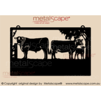Large Property Sign - Angus Bull  and Calf