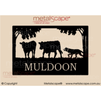 Large Property Sign - Angus Bull & Cow & Kelpie