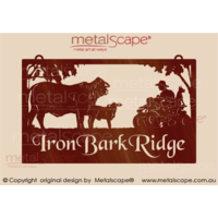 Large Property Sign - Drought Master Cow & Calf Quad Bike