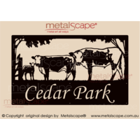Large Property Sign - Speckle Park breed, Bull, Cow & Calf