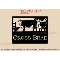 Small Property Sign -Hereford Cow & Calf