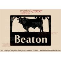 Small Property Sign -  Santa Gertrudis Bull