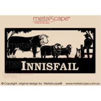 XL Property Sign - Poll Hereford, Merino Ram, Ewe and Collie