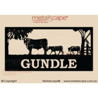 XL Property Sign -Landscape Angus Cattle