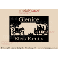 XL Property Sign - Friesian Cattle,  family and dogs
