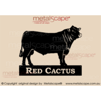 XL Property Sign - Red Poll Bull - No frame
