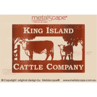 XL Property Sign - Hereford Cow and Calf