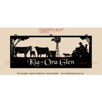 XL Property Sign -  Angus Cattle, Quad Bike, Windmill and Kelpie