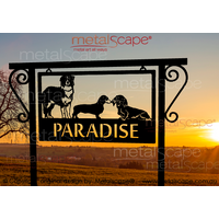 Large Property Sign - Australian Shepherd, Mini Dachshund, Long Haired Dachshund
