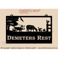 Medium Property Sign - Pig & farm animals