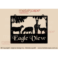 Medium Property Sign -  Dorper Sheep & Alpacas