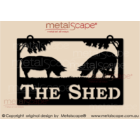 Medium Property Sign - Pigs and piglet
