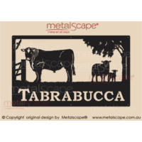 Large Property Sign - Angus Bull, Cross Breed Ewe & Lamb
