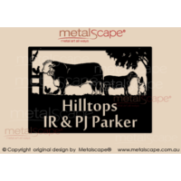 Large Property Sign - Hereford Bull, Dorper Sheep & Kelpie