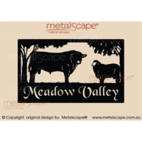 Large Property Sign - Murray Grey Bull and Merino Ram