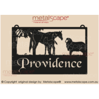 Medium Property Sign -Mare & Foal with Merino