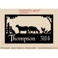 Large Property Sign-  Dorper Sheep, Rottweiler, Cat & Chickens