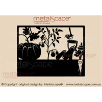 Medium Property Sign - Wren with Vegetable Garden, pumpkins, zucchinis & tomatoes