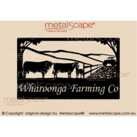 Large Property Sign - Angus Cattle, Tractor & Crop