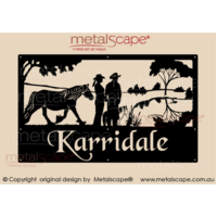 Large Property Sign - Cob Mare, Couple, Collie, and Dam