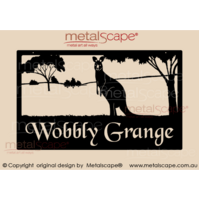 Large Property Sign - Wallaby and Trees