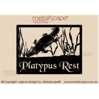 Medium Property Sign - Swimming Platypus