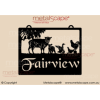 Small Property Sign - Mixed Farm Animals