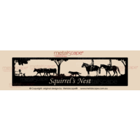 Panoramic Property Sign - Riders and Cattle Muster