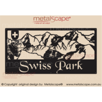 XL Property Sign -Swiss Mountains and Swiss Cattle