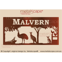 XL Property Sign -  Water Dragon, Emu, Wallaby, Kelpie and Chickens