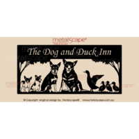 XL Property Sign - Jack Russell, Fox Terrier, Kelpie & Cattle Dog and Ducks