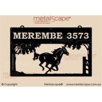 Large Property Sign - Galloping Horse