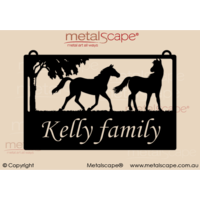 Medium Property Sign -  2 Horses