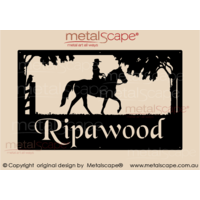 Large Property Sign -  Female Rider