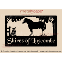 Large Property Sign - Clydesdale & Blue Heeler