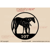 Property Sign -  Mare and Foal in Circle