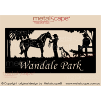XL Property Sign -Landscape Premium Horse Scene