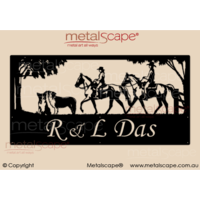 XL Property Sign -2 Riders & Collies