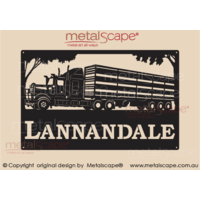 Medium Property Sign Truck KW 904 Semi Sheep crates