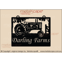 Small Property Sign John Deere Model A Tractor