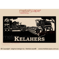 XL Property Sign -Mack Truck and John Deere Header