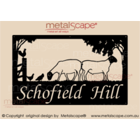 Large Property sign - 2 x Black Faced Dorper Sheep