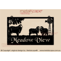 Large Property sign  - 3 x Merinos & Windmill