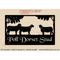 Large Property Sign - 3 Dorset Sheep
