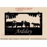 Large Property Sign - 3 Merinos and Kelpie