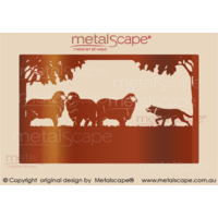 Large Property Sign - 3 x Merino Ewes and Kelpie