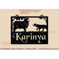 Small Property Sign - Merino Ewe & Kelpie