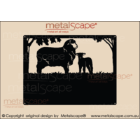 Small Property Sign - Merino ewe and lamb