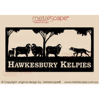 XL Property Sign - Merino Sheep & Kelpie